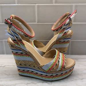 Gianni Bini boho platform wedge